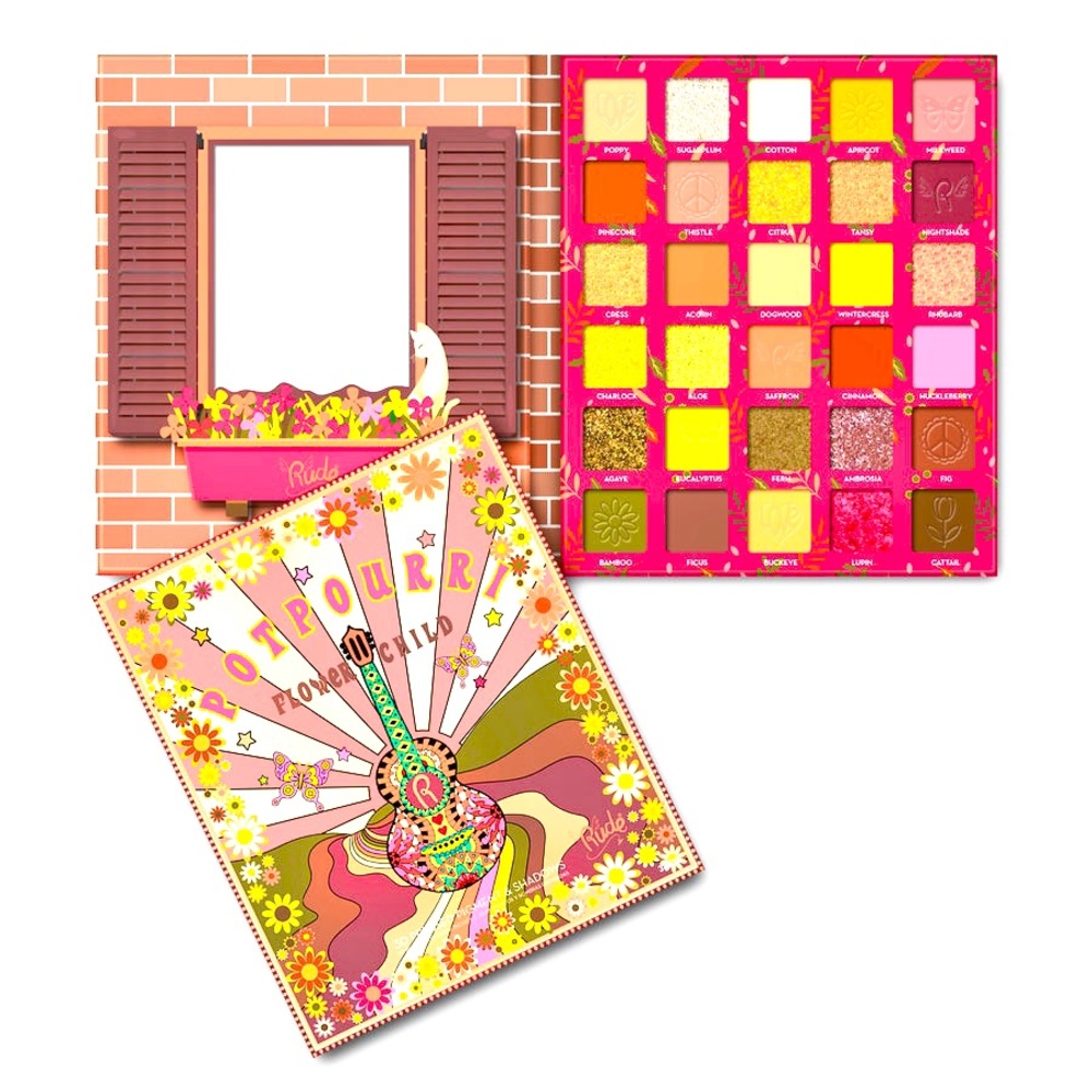 NEW✨RUDE ✨🌺Flower Child 30 Pressed Pigment & Shadows